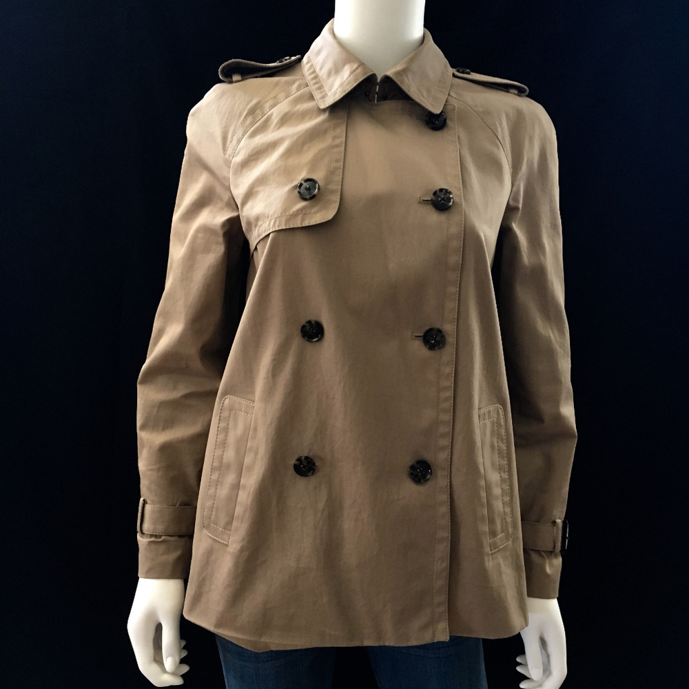 Banana-Republic Petite-S-Beige swing Trench